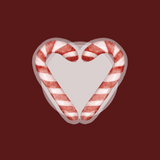 Candy Cane Heart Popup Stand Acrylic